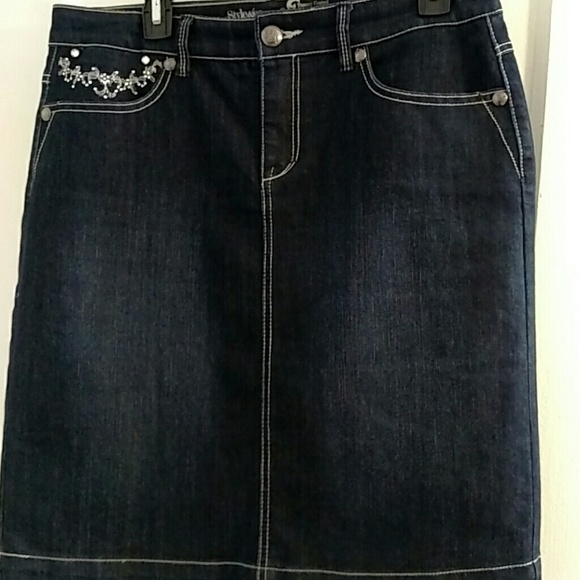 Style & Company Premium Jean Skirt - Picture 1 of 4